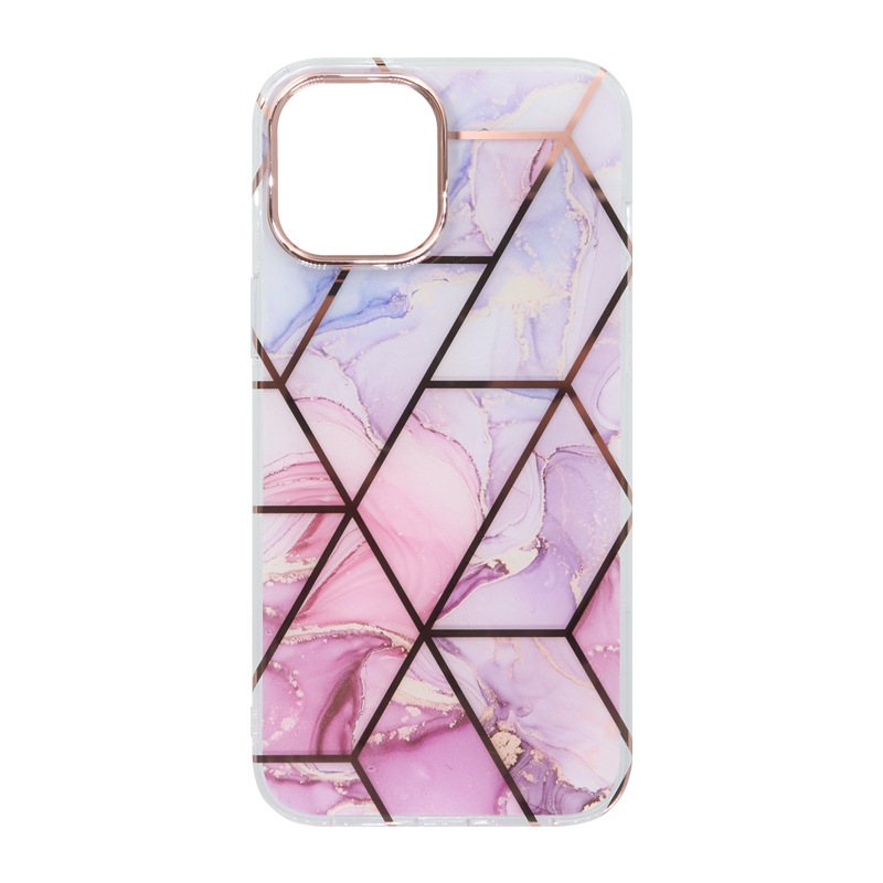 Luxury electroplating 3D high clear marble printing case